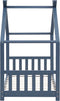 vidaXL - Kinderbedframe - massief - grenenhout - grijs - 80x160 - cm