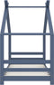 vidaXL - Kinderbedframe - massief - grenenhout - grijs - 80x160 - cm