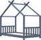 vidaXL - Kinderbedframe - massief - grenenhout - grijs - 80x160 - cm