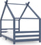 vidaXL - Kinderbedframe - massief - grenenhout - grijs - 90x200 - cm