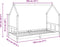 vidaXL - Kinderbedframe - massief - grenenhout - wasbruin - 90x190 - cm