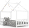 vidaXL - Kinderbedframe - massief - grenenhout - wit - 70x140 - cm