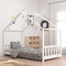 vidaXL - Kinderbedframe - massief - grenenhout - wit - 70x140 - cm