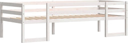vidaXL - Kinderbedframe - massief - grenenhout - wit - 75x190 - cm