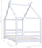 vidaXL - Kinderbedframe - massief - grenenhout - wit - 80x160 - cm