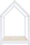 vidaXL - Kinderbedframe - massief - grenenhout - wit - 80x160 - cm