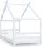 vidaXL - Kinderbedframe - massief - grenenhout - wit - 90x200 - cm