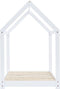 vidaXL - Kinderbedframe - massief - grenenhout - wit - 90x200 - cm