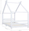 vidaXL - Kinderbedframe - massief - grenenhout - wit - 90x200 - cm
