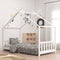 vidaXL - Kinderbedframe - massief - grenenhout - wit - 90x200 - cm