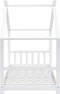 vidaXL - Kinderbedframe - massief - grenenhout - wit - 90x200 - cm