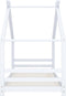 vidaXL - Kinderbedframe - massief - grenenhout - wit - 90x200 - cm