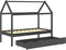 vidaXL - Kinderbedframe - met - lade - grenenhout - donkergrijs - 80x160 - cm