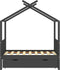 vidaXL - Kinderbedframe - met - lade - grenenhout - donkergrijs - 70x140 - cm