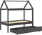 vidaXL - Kinderbedframe - met - lade - grenenhout - donkergrijs - 70x140 - cm