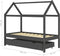 vidaXL - Kinderbedframe - met - lade - grenenhout - donkergrijs - 80x160 - cm