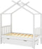 vidaXL - Kinderbedframe - met - lade - massief - grenenhout - 70x140 - cm - wit
