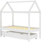 vidaXL - Kinderbedframe - met - lade - massief - grenenhout - 70x140 - cm - wit
