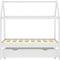 vidaXL - Kinderbedframe - met - lade - massief - grenenhout - 70x140 - cm - wit