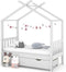 vidaXL - Kinderbedframe - met - lade - massief - grenenhout - 70x140 - cm - wit