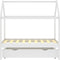 vidaXL - Kinderbedframe - met - lade - massief - grenenhout - 70x140 - cm - wit