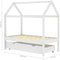 vidaXL - Kinderbedframe - met - lade - massief - grenenhout - 70x140 - cm - wit