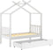 vidaXL - Kinderbedframe - met - lade - massief - grenenhout - 70x140 - cm - wit