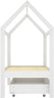vidaXL - Kinderbedframe - met - lade - massief - grenenhout - 70x140 - cm - wit