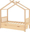 vidaXL - Kinderbedframe - met - lade - massief - grenenhout - 80x160 - cm