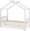 vidaXL - Kinderbedframe - met - lade - massief - grenenhout - wit - 80x160 - cm