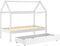 vidaXL - Kinderbedframe - met - lade - massief - grenenhout - wit - 80x160 - cm