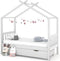 vidaXL - Kinderbedframe - met - lade - massief - grenenhout - wit - 80x160 - cm