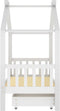 vidaXL - Kinderbedframe - met - lade - massief - grenenhout - wit - 80x160 - cm