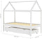 vidaXL - Kinderbedframe - met - lade - massief - grenenhout - wit - 80x160 - cm