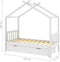 vidaXL - Kinderbedframe - met - lade - massief - grenenhout - wit - 80x160 - cm