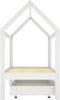 vidaXL - Kinderbedframe - met - lade - massief - grenenhout - wit - 80x160 - cm