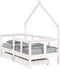 vidaXL - Kinderbedframe - met - lades - 70x140 - cm - massief - grenenhout - wit