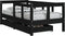 vidaXL - Kinderbedframe - met - lades - 70x140 - cm - massief - grenenhout - zwart