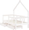 vidaXL - Kinderbedframe - met - lades - 70x140 - cm - massief - grenenhout - wit
