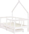vidaXL - Kinderbedframe - met - lades - 70x140 - cm - massief - grenenhout - wit