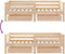 vidaXL - Kinderbedframe - met - lades - 70x140 - cm - massief - grenenhout