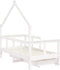 vidaXL - Kinderbedframe - met - lades - 70x140 - cm - massief - grenenhout - wit