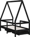 vidaXL - Kinderbedframe - met - lades - 70x140 - cm - massief - grenenhout - zwart