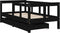 vidaXL - Kinderbedframe - met - lades - 70x140 - cm - massief - grenenhout - zwart