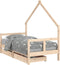 vidaXL - Kinderbedframe - met - lades - 80x160 - cm - massief - grenenhout