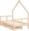 vidaXL - Kinderbedframe - met - lades - 80x160 - cm - massief - grenenhout