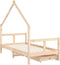 vidaXL - Kinderbedframe - met - lades - 80x160 - cm - massief - grenenhout