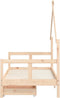vidaXL - Kinderbedframe - met - lades - 80x160 - cm - massief - grenenhout