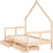 vidaXL - Kinderbedframe - met - lades - 80x160 - cm - massief - grenenhout