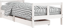 vidaXL - Kinderbedframe - met - lades - 80x200 - cm - massief - grenenhout
